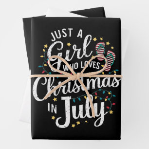 Nur ein Mädchen, das Weihnachten im Juli Lieben So Geschenkpapier Set