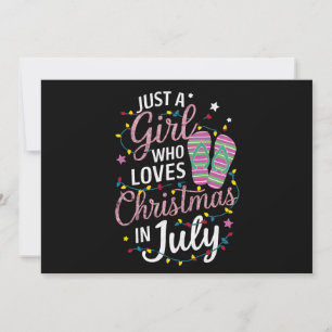 Nur ein Mädchen, das Weihnachten im Juli-Sommer li Einladung