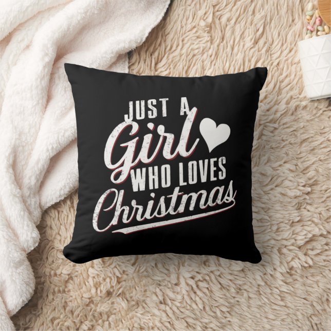Nur ein Mädchen, das Weihnachten Liebe Kissen (Decke)