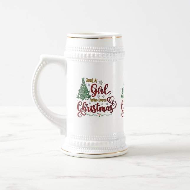 Nur ein Mädchen, das Weihnachten Lieben Bierglas (Links)