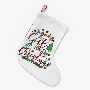 Nur ein Mädchen, das Weihnachten Lieben Kleiner Weihnachtsstrumpf