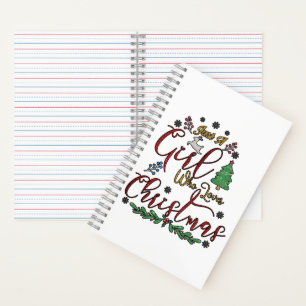 Nur ein Mädchen, das Weihnachten Lieben Notizbuch