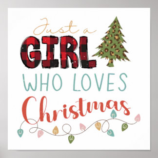 Nur ein Mädchen, das Weihnachten Lieben Poster