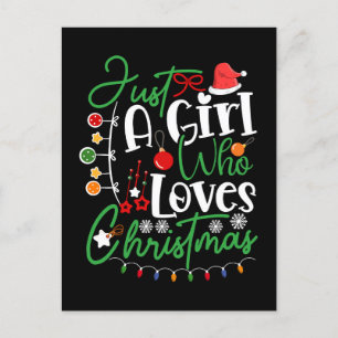 Nur ein Mädchen, das Weihnachten Lieben Postkarte