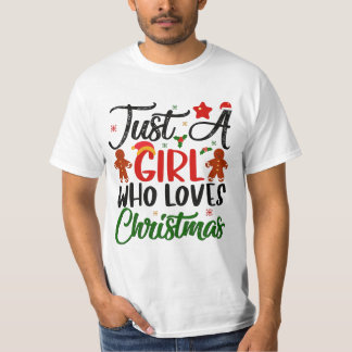 Nur ein Mädchen, das Weihnachten Lieben T-Shirt