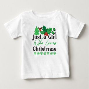 Nur ein Mädchen, das Weihnachten liebt-42318 Baby T-shirt