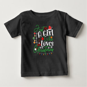 Nur ein Mädchen, das Weihnachten liebt-64714 Baby T-shirt