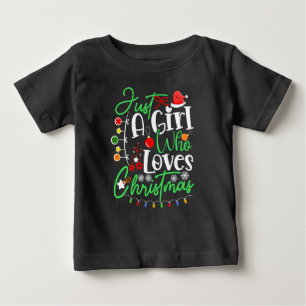 Nur ein Mädchen, das Weihnachten liebt-64714 Baby T-shirt