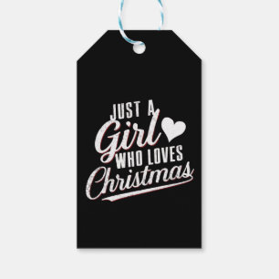 Nur ein Mädchen, das Weihnachten liebt Geschenkanhänger