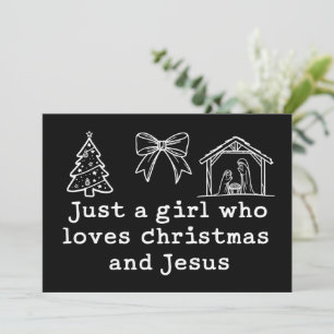 Nur ein Mädchen, das Weihnachten und Jesus Geburt
