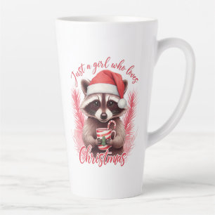 Nur ein Mädchen, das Weihnachten Waschbär-71692 li Milchtasse