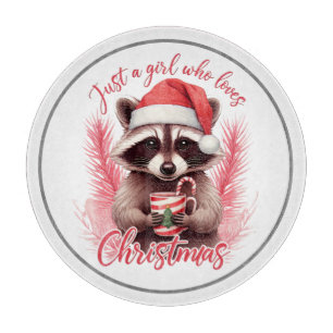 Nur ein Mädchen, das Weihnachten Waschbär-71692 li Schneidebrett