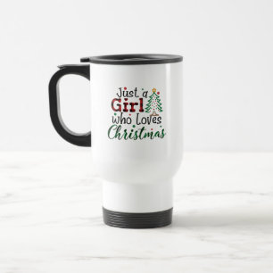 Nur ein Mädchen, das Weihnachten Weihnachten Weih Reisebecher