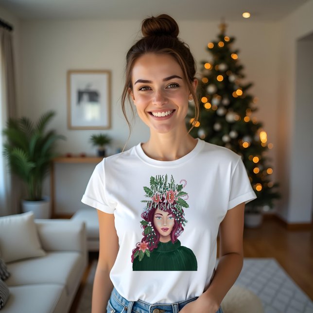 Nur ein Mädchen, das Weihnachts-Schönheit Lieben T-Shirt (Just A Girl Who Loves Christmas Beauty T-Shirt)