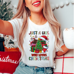 Nur ein Mädchen, das Weihnachts-T-Shirt Lieben T-Shirt