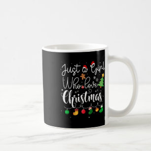 Nur ein Mädchen, das Weihnachtsbaum Rote Weihnacht Kaffeetasse