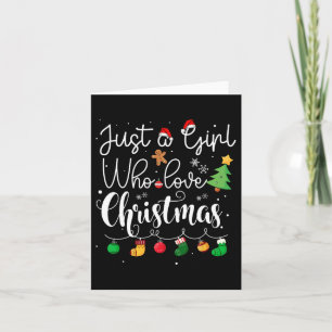 Nur ein Mädchen, das Weihnachtsbaum Rote Weihnacht Karte