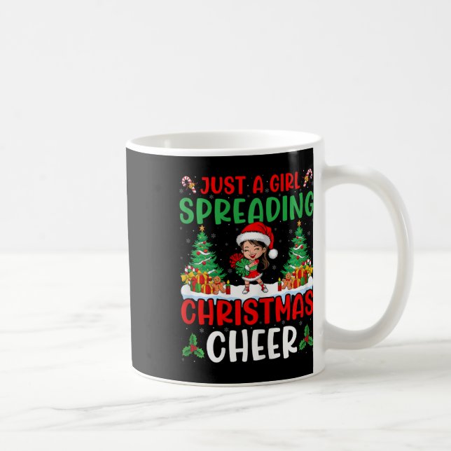 Nur ein Mädchen, das Weihnachtsstimmung verbreitet Kaffeetasse (Rechts)