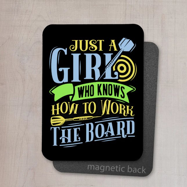 Nur ein Mädchen, das weiß, wie man das Board arbei Magnet (Von Creator hochgeladen)