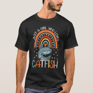Nur ein Mädchen, das Wels für Frauen Mädchen Kinde T-Shirt