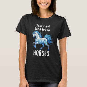 Nur ein Mädchen, das Wildpferde Liebe T-Shirt