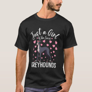 Nur ein Mädchen, das Windhunde, Frauen und Mädchen T-Shirt