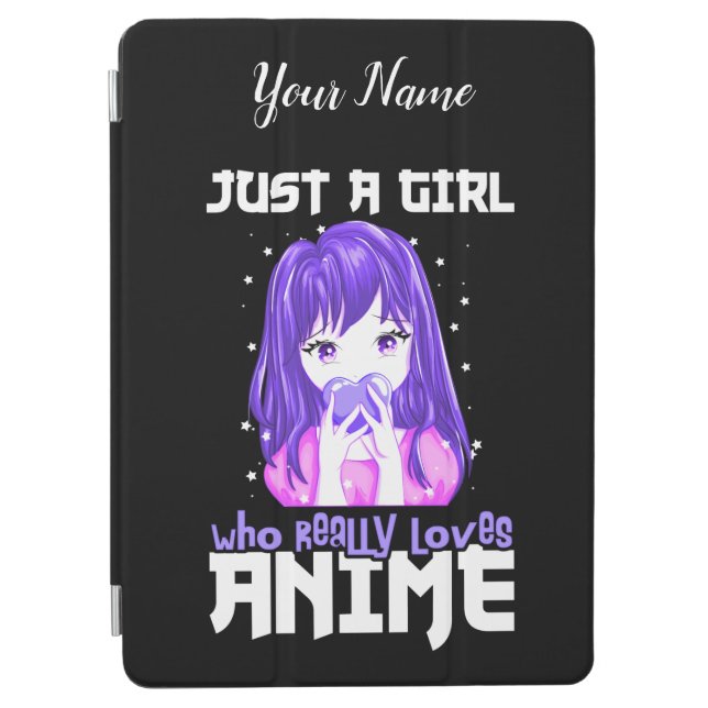 Nur ein Mädchen, das wirklich Anime im Lila Liebe iPad Air Hülle (Vorderseite)