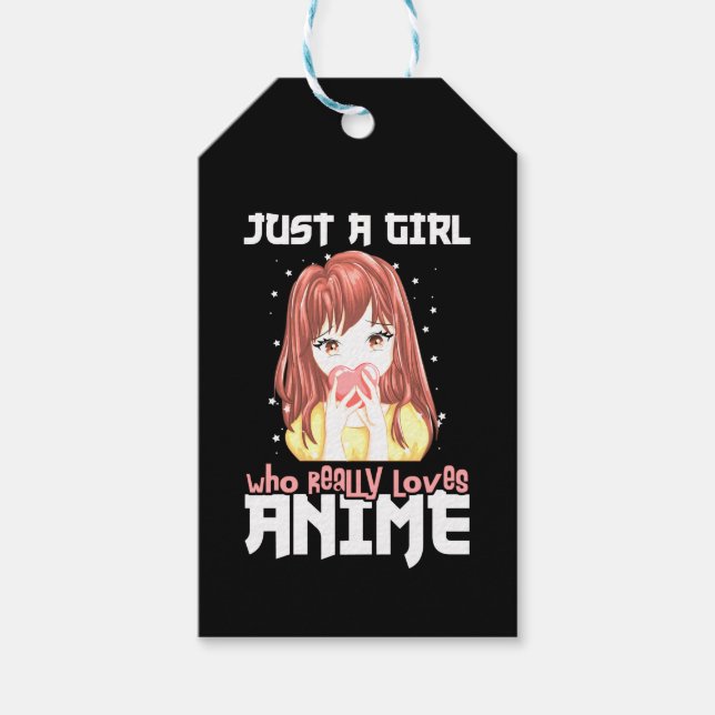 Nur ein Mädchen, das wirklich Anime Liebe Geschenkanhänger (Vorderseite)