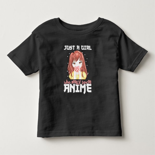 Nur ein Mädchen, das wirklich Anime Liebe Kleinkind T-shirt (Vorderseite)