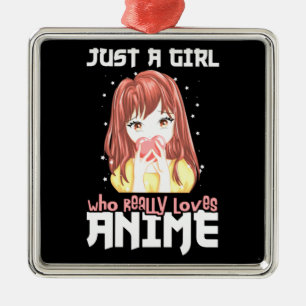 Nur ein Mädchen, das wirklich Anime Liebe Ornament Aus Metall
