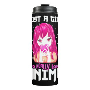 Nur ein Mädchen, das wirklich Anime Liebe Thermosbecher