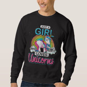 Nur ein Mädchen, das wirklich Lieben eint Rainbow  Sweatshirt
