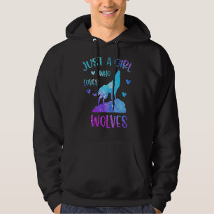 Nur ein Mädchen, das Wölfe für Wolf Liebe Hoodie