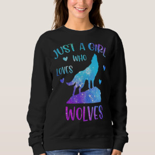 Nur ein Mädchen, das Wölfe für Wolf Liebe Sweatshirt