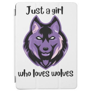Nur ein Mädchen, das Wölfe Liebe iPad Air Hülle