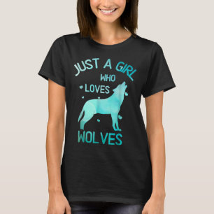 Nur ein Mädchen, das Wölfe Liebe, Niedlich Husky T-Shirt