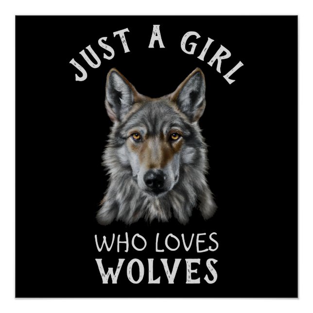 Nur ein Mädchen, das Wölfe Liebe Poster (Vorderseite)