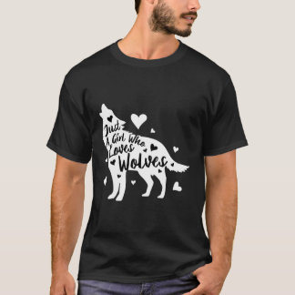 Nur ein Mädchen, das Wölfe Liebe T-Shirt