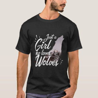 Nur ein Mädchen, das Wölfe Liebe - Wolf T-Shirt