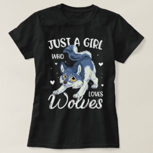 Nur ein Mädchen, das Wölfe liebt T-Shirt