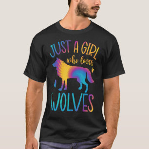 Nur ein Mädchen, das Wölfe Watercolor Lieben Niedl T-Shirt
