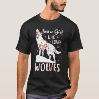 Nur ein Mädchen, das Wolfen Niedliche Wolf-Silhoue