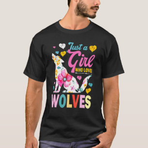 Nur ein Mädchen, das Wolfen Niedlichen Wolf Lieben T-Shirt