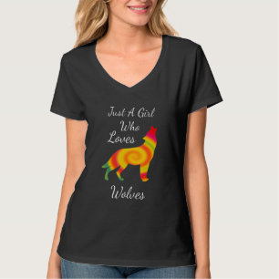Nur ein Mädchen, das Wolfen Niedlichen Wolf Lieben T-Shirt