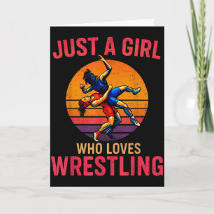 Nur ein Mädchen, das Wrestling lustig Wrestler Wre Karte