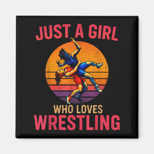Nur ein Mädchen, das Wrestling lustig Wrestler Wre Magnet