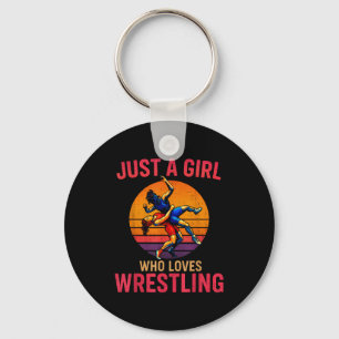 Nur ein Mädchen, das Wrestling lustig Wrestler Wre Schlüsselanhänger