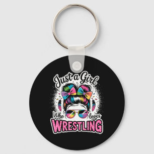 Nur ein Mädchen, das Wrestling-Wrestler-Kämpfer li Schlüsselanhänger