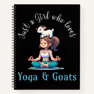 Nur ein Mädchen, das Yoga und Ziegen Liebe Notizbuch
