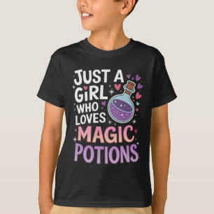 Nur ein Mädchen, das Zaubertrank Liebe Funny Hallo T-Shirt
